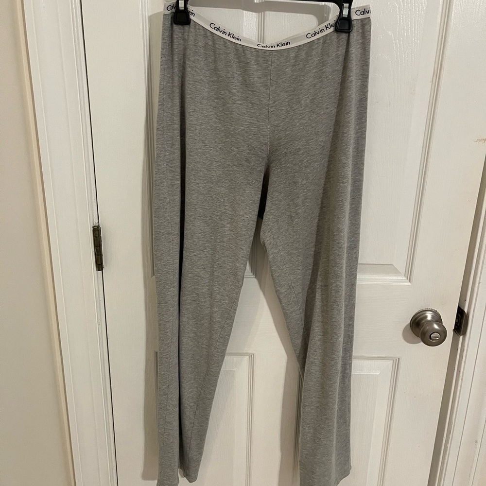 Calvin Klein cotton lounge wide leg sleep pants